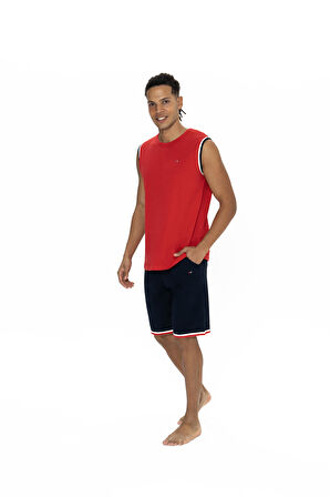 U.S. Polo Assn. Erkek Kırmızı Şort Takım 