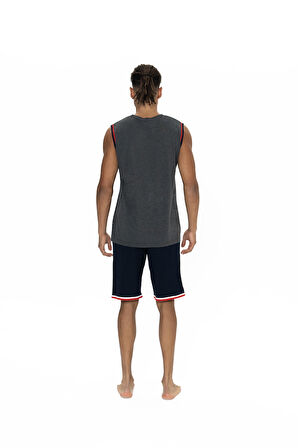 U.S. Polo Assn. Erkek Antrasit Melanj Şort Takım 