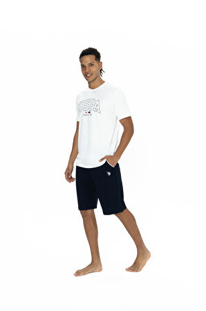 U.S. Polo Assn. Erkek Ekru Şort Takım 