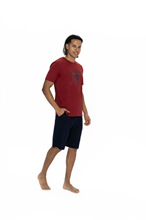 U.S. Polo Assn. Erkek Bordo Şort Takım 
