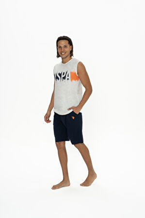 U.S. Polo Assn. Erkek Kar Melanj Şort Takım 