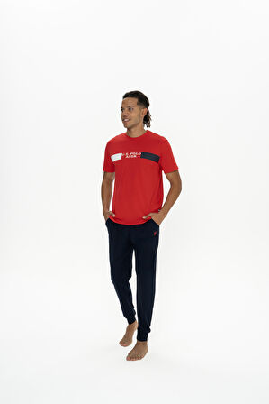 U.S. Polo Assn. Erkek Kırmızı Pijama Takım 