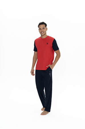 U.S. Polo Assn. Erkek Kırmızı Pijama Takım 