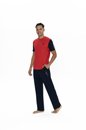 U.S. Polo Assn. Erkek Kırmızı Pijama Takım 