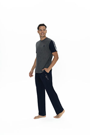 U.S. Polo Assn. Erkek Antrasit Melanj Pijama Takım 