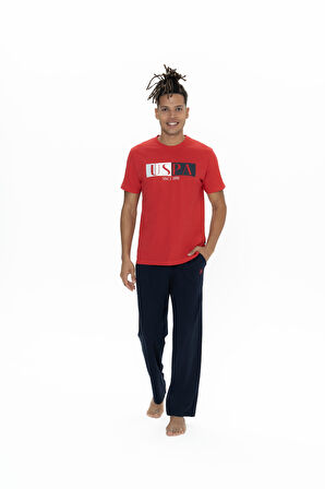 U.S. Polo Assn. Erkek Kırmızı Pijama Takım 