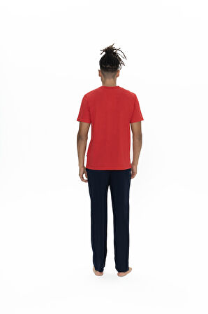 U.S. Polo Assn. Erkek Kırmızı Pijama Takım 