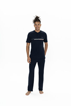 U.S. Polo Assn. Erkek Lacivert Pijama Takım 