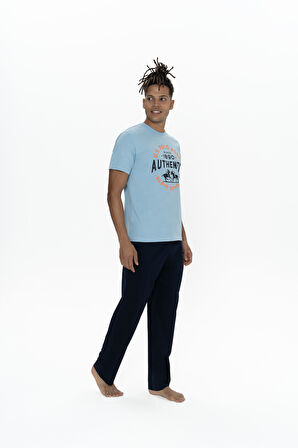 U.S. Polo Assn. Erkek Mavi Pijama Takım 