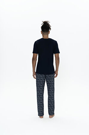 U.S. Polo Assn. Erkek Lacivert 3 Lü Pijama Takım 