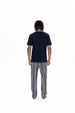 U.S. Polo Assn. Erkek Lacivert 3 Lü Pijama Takım 