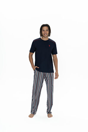 U.S. Polo Assn. Erkek Lacivert 3 Lü Pijama Takım 