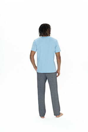 U.S. Polo Assn. Erkek Mavi Pijama Takım 