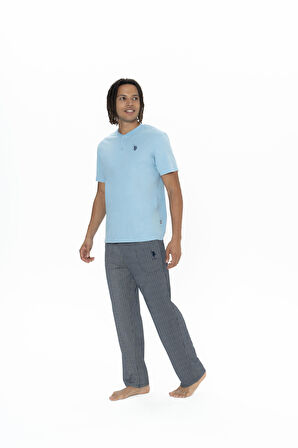 U.S. Polo Assn. Erkek Mavi Pijama Takım 