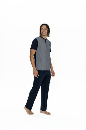 U.S. Polo Assn. Erkek Lacivert 3 Lü Pijama Takım 