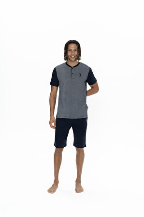 U.S. Polo Assn. Erkek Lacivert 3 Lü Pijama Takım 