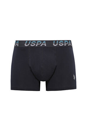 U.S. Polo Assn.  Erkek Lacivert-Turuncu-Lacivert 3 lü Boxer 