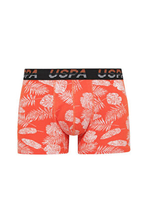 U.S. Polo Assn.  Erkek Lacivert-Turuncu-Lacivert 3 lü Boxer 
