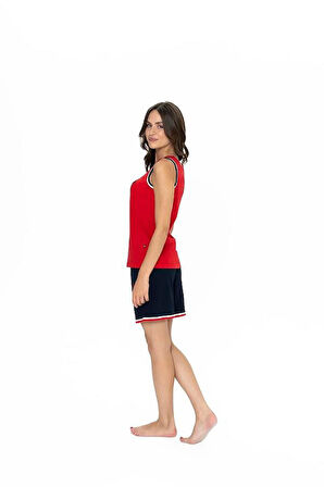 U.S POLO 20005 KADIN SIFIRKOL ŞORT  TAKIM