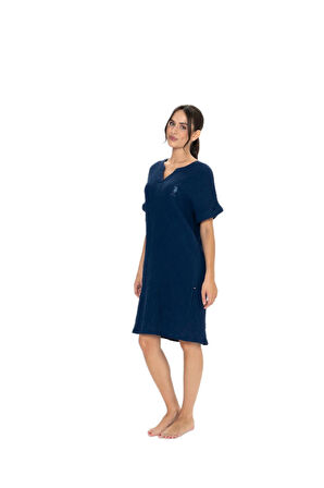 U.S. Polo Assn. Kadın Lacivert Gecelik 20018
