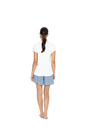 U.S. Polo Assn. Kadın Ekru Şort Takım 20034 