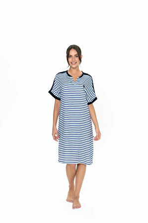 Kadın Lacivert Gecelik - 20035