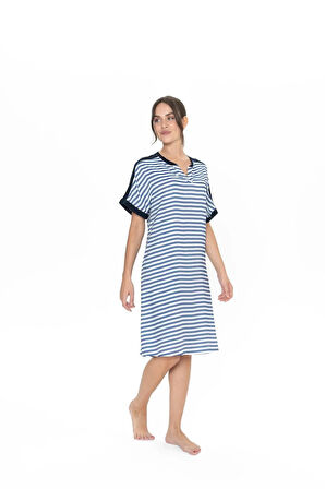 Kadın Lacivert Gecelik - 20035