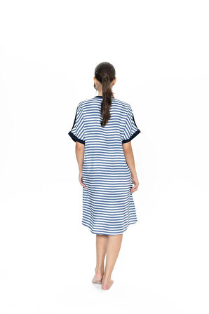 Kadın Lacivert Gecelik - 20035