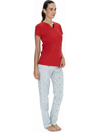 U.S. Polo Assn Kadın Patlı Pijama Takımı 20060 