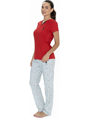 U.S. Polo Assn Kadın Patlı Pijama Takımı 20060 