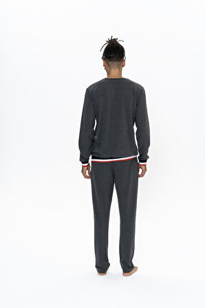 U.S. Polo Assn. Erkek Antrasit Melanj Ev Giyim 