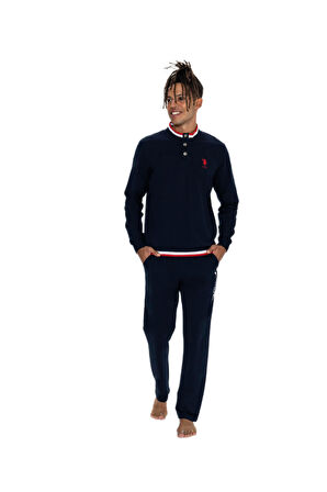 U.S. Polo Assn. Erkek Lacivert Pijama Takım 18922 