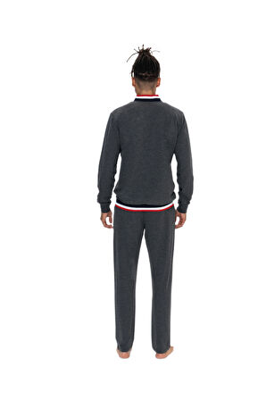 U.S. Polo Assn. Erkek Antrasit Melanj Pijama Takım 18922 