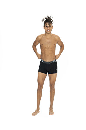 U.S. Polo Assn. Erkek Siyah - Antrasit - Baskılı 3 lü Boxer 