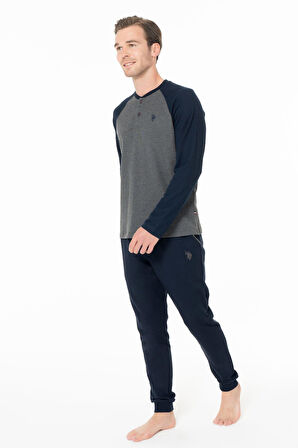 U.S POLO 18960-B BATTAL ERKEK PİJAMA TAKIM