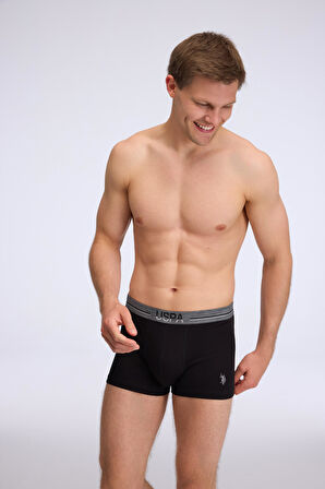  Erkek Siyah 3 lü Boxer 