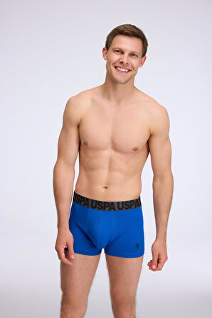  Erkek Lacivert - Saks - Sarı 3 lü Boxer 