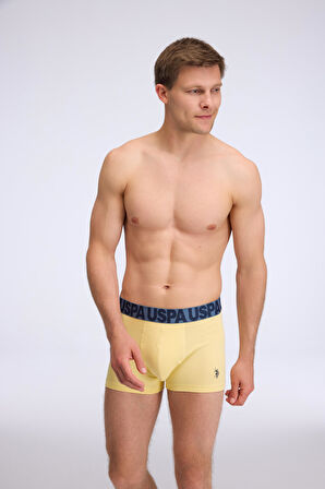  Erkek Lacivert - Saks - Sarı 3 lü Boxer 