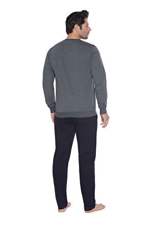 U.S. Polo Assn. Erkek Antrasit Melanj Ev Giyim 