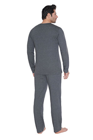 U.S. Polo Assn. Erkek Antrasit Melanj Pijama Takım 