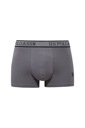 U.S. Polo Assn. Erkek Siyah - Antrasit - Baskılı 3 lü Boxer 