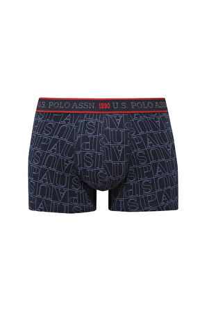 U.S. Polo Assn. Erkek Lacivert - Siyah - Baskılı 3 lü Boxer 