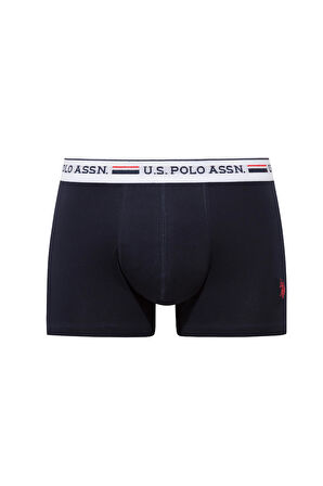 U.S. Polo Assn. Erkek Lacivert - Kırmızı - Baskılı 3 lü Boxer 