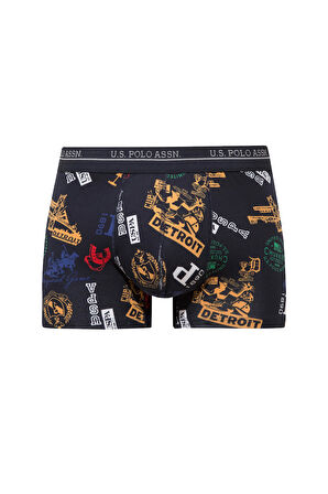 U.S. Polo Assn. Erkek Lacivert - Lacivert - Baskılı 3 lü Boxer 