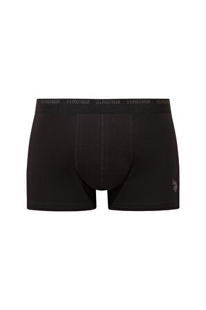 U.S. Polo Assn. 80651 Siyah - Siyah - Baskılı 3 lü Boxer 