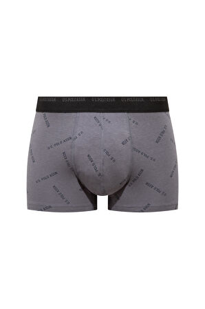 U.S. Polo Assn. 80651 Siyah - Siyah - Baskılı 3 lü Boxer 