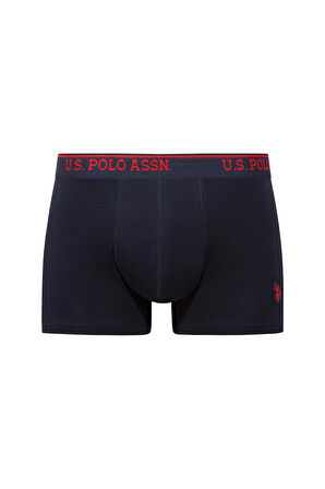 U.S. Polo Assn. 80651 201 Siyah - Lacivert-  Baskılı 3 lü Boxer 
