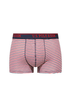U.S. Polo Assn. 80651 201 Siyah - Lacivert-  Baskılı 3 lü Boxer 