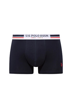 U.S. Polo Assn. 80651 200 Lacivert - Kırmızı - Gri Melanj 3 lü Boxer 