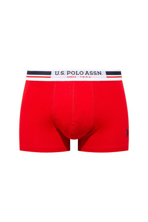 U.S. Polo Assn. 80651 200 Lacivert - Kırmızı - Gri Melanj 3 lü Boxer 